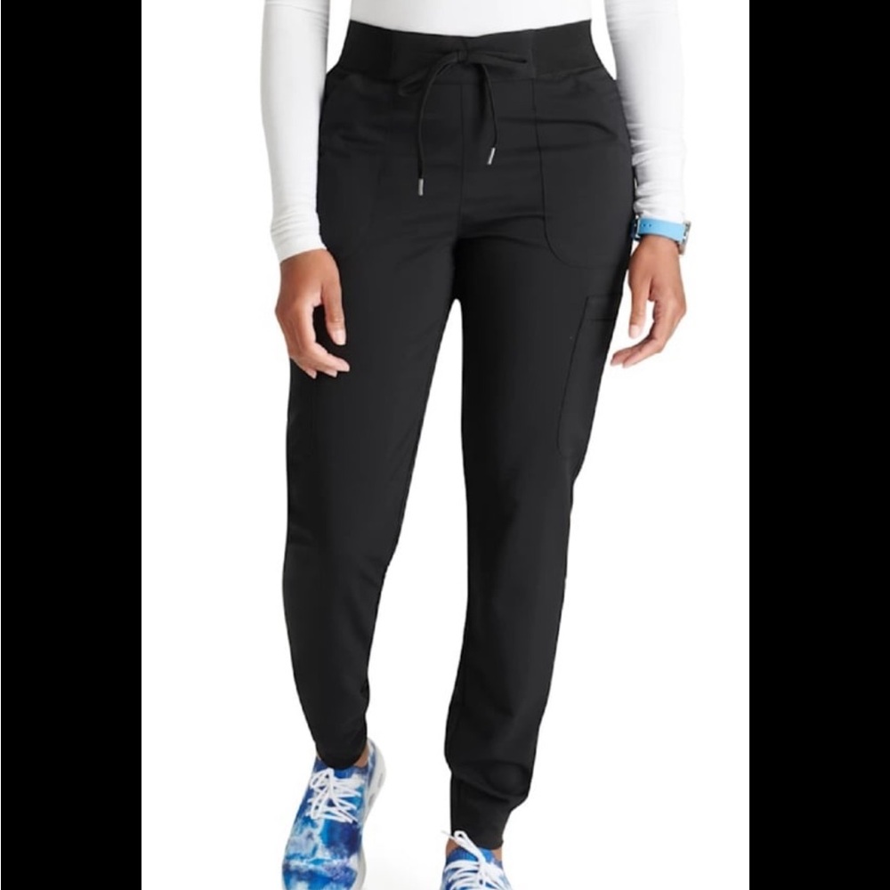 Cherokee Atmos Black Jogger Scrub bottoms pants size XS Petite NEW